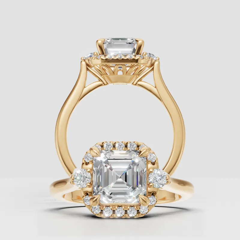 Mallory Vintage Halo  engagement ring