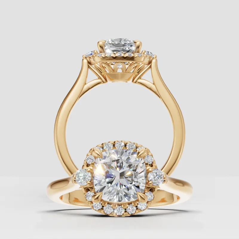 Mallory Vintage Halo  engagement ring