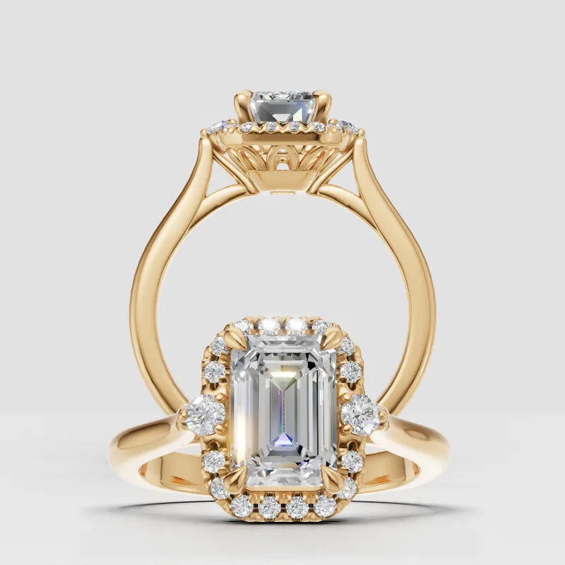 Mallory Vintage Halo  engagement ring