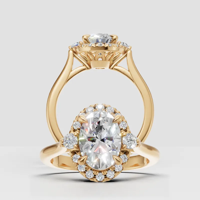 Mallory Vintage Halo  engagement ring