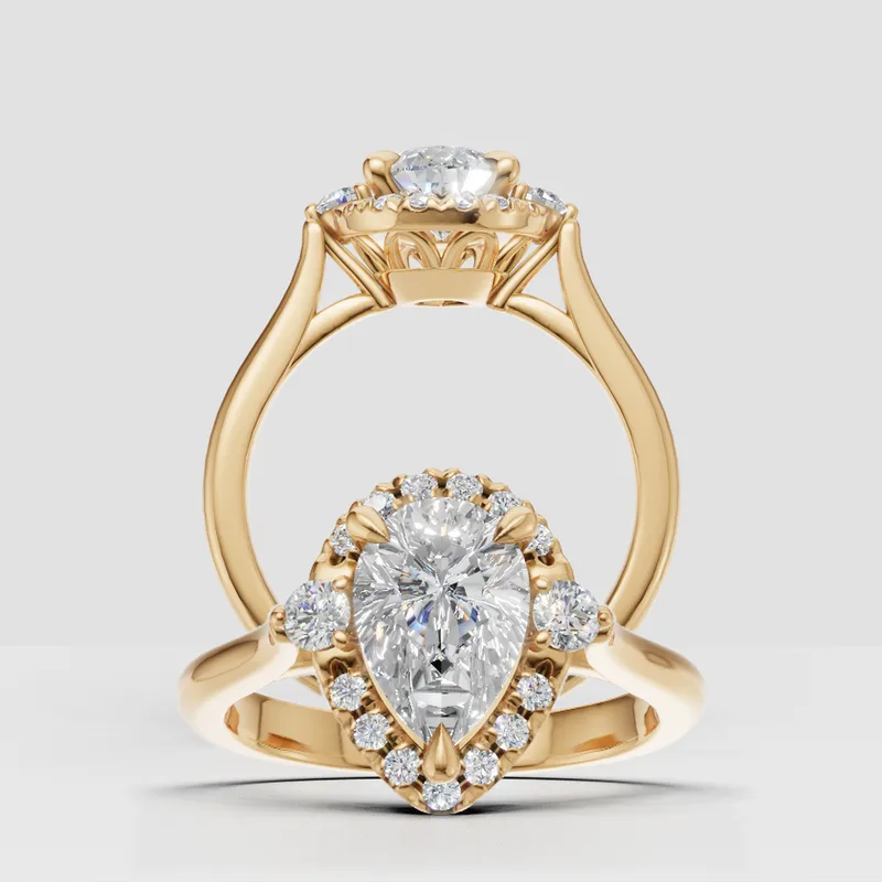 Mallory Vintage Halo  engagement ring