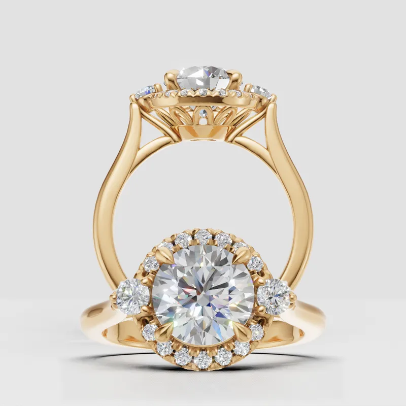 Mallory Vintage Halo  engagement ring