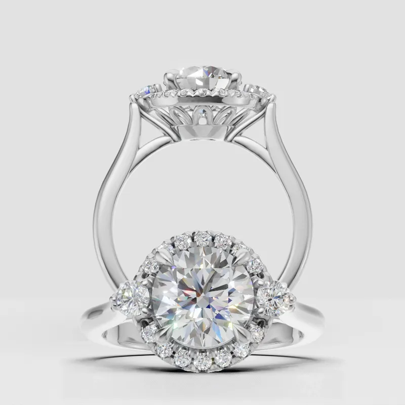 Mallory Vintage Halo  engagement ring