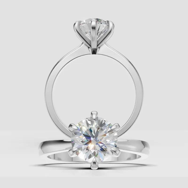 Tayla Six Claw Solitaire engagement ring