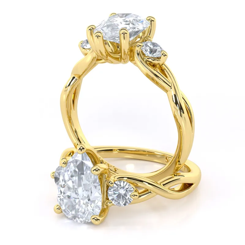 Tracey Twist Three Stone engagement ring