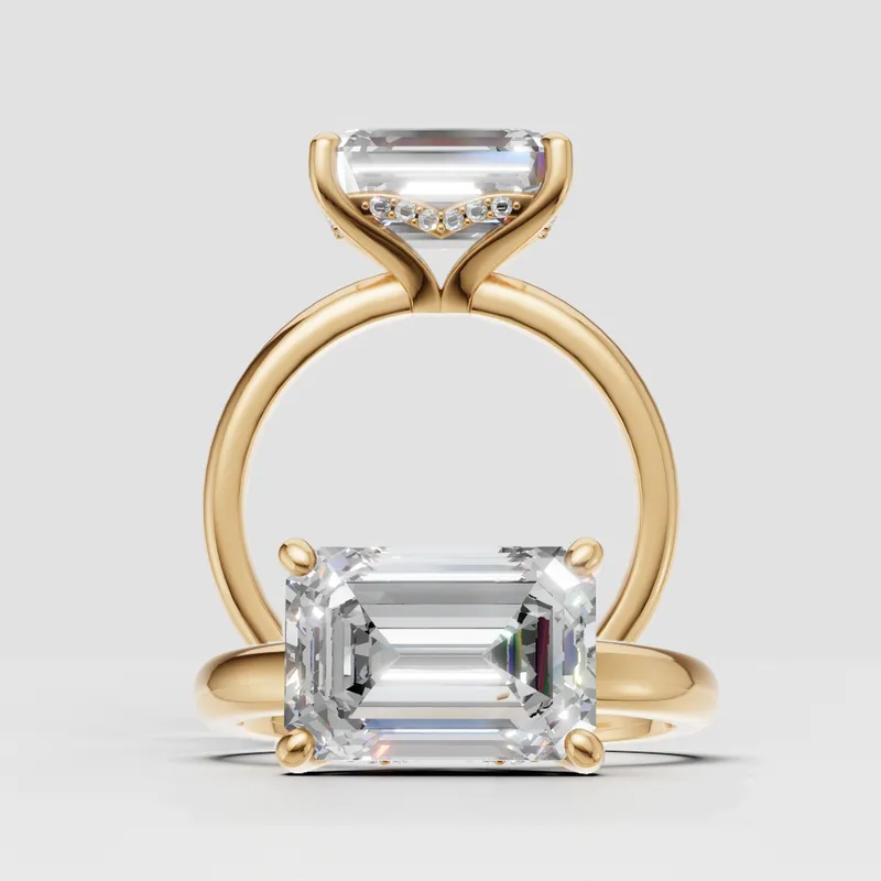 Yasmin East West Single Touch Solitaire  engagement ring