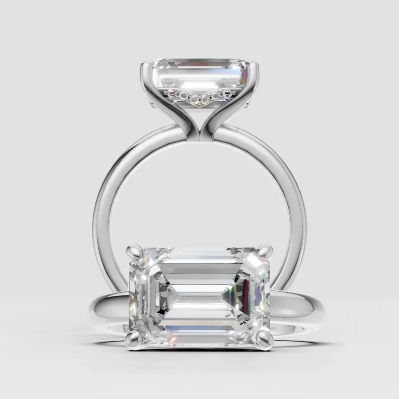Yasmin East West Single Touch Solitaire  engagement ring