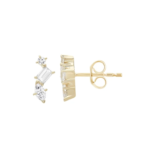 0.36ct Lab Grown Diamond Stud Earrings in 9K Yellow Gold