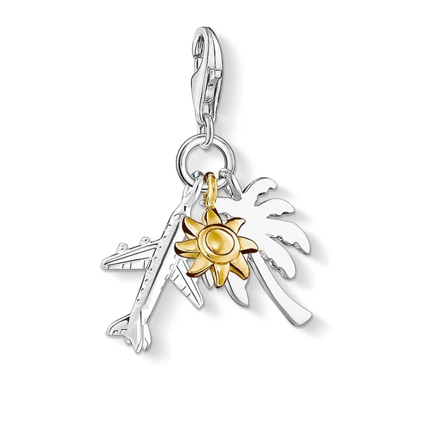 Thomas Sabo Charm Pendant "Palm Tree, Sun, Plane"