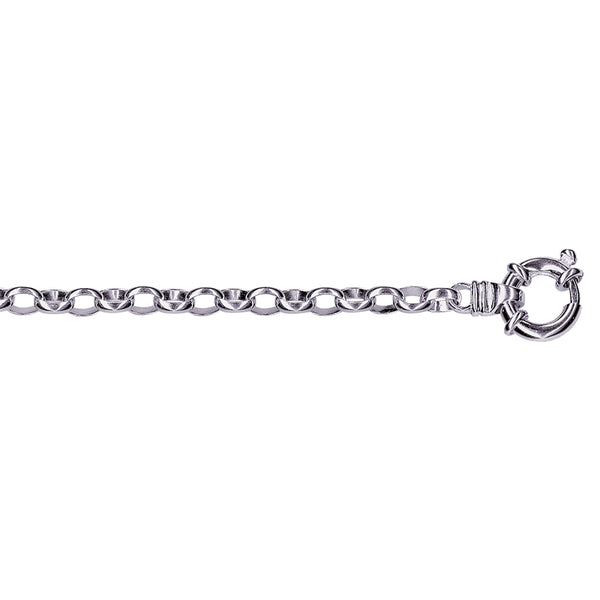 Oval Belcher Euro Bolt Ring Bracelet