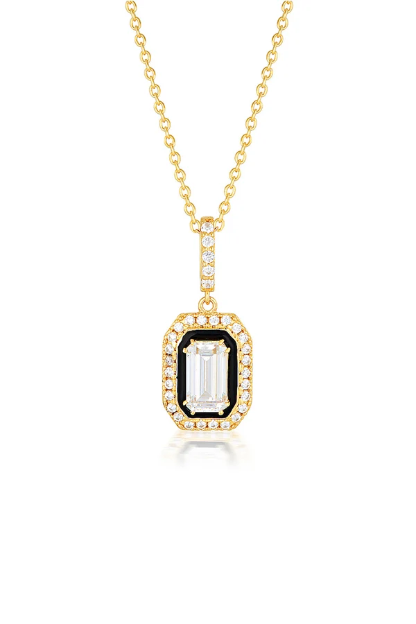 GEORGINI Reflection Retrospect Pendant & Black Enamel