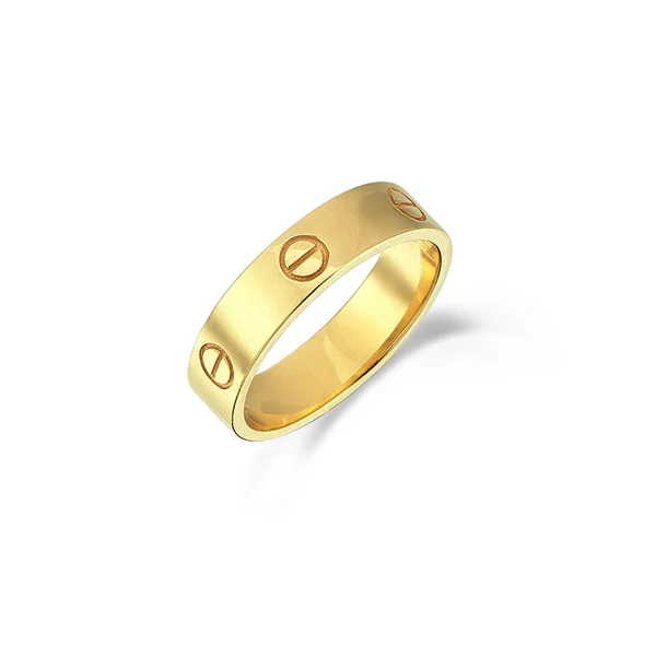 9K Yellow Gold Lock Ring
