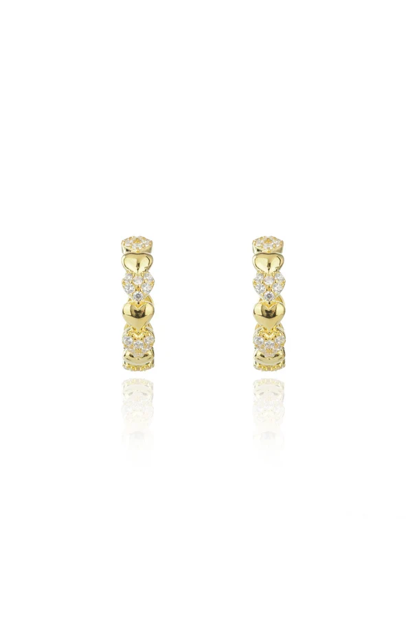 GEORGINI Sweetheart Sparkly Heart Hoops