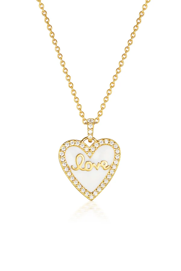GEORGINI Reflection Enamel Love Heart Pendant
