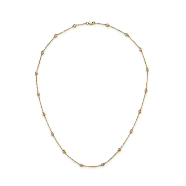 0.40ct Lab Grown Diamond Necklace in 9K Yellow Gold