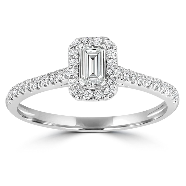 Diamond Ring with 0.50ct Diamonds in 9K White Gold