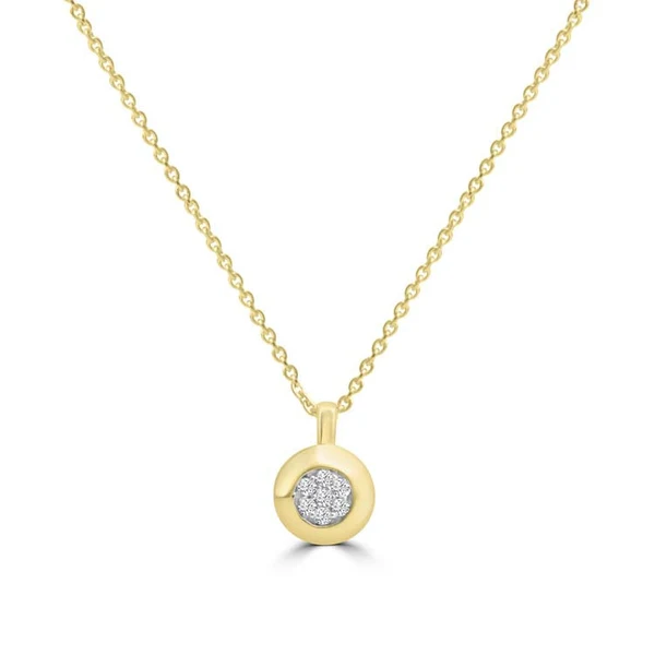 Diamond Necklace 40-45cm with 0.03ct Diamonds in 9K Yellow Gold