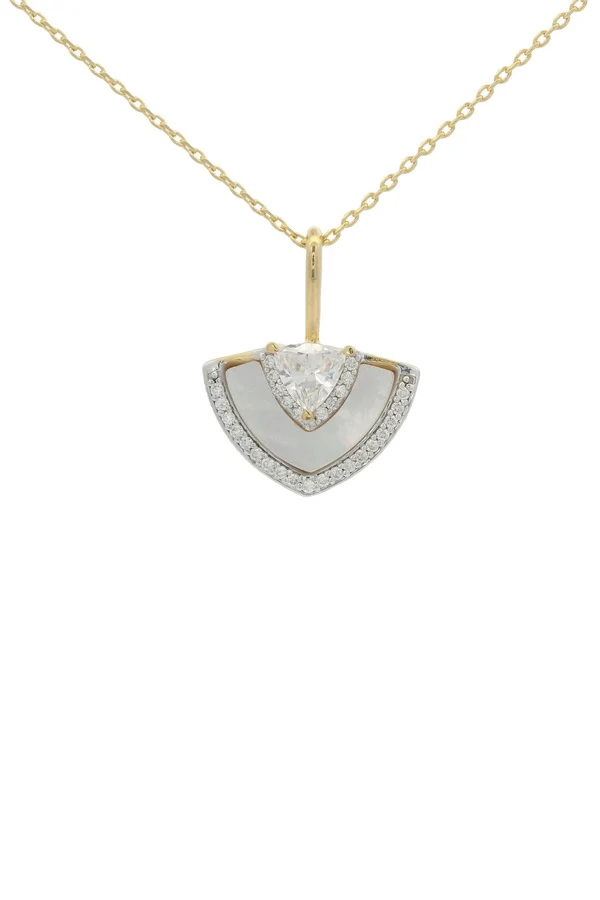 GEORGINI Chic Noel Mother Of Pearl Fan Pendant
