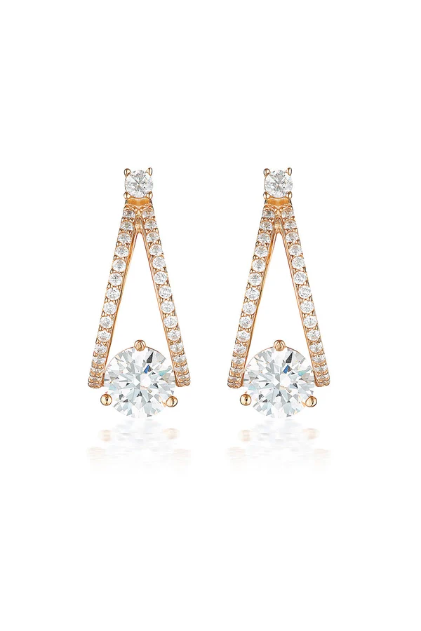 GEORGINI Red Carpet Champagne Earrings