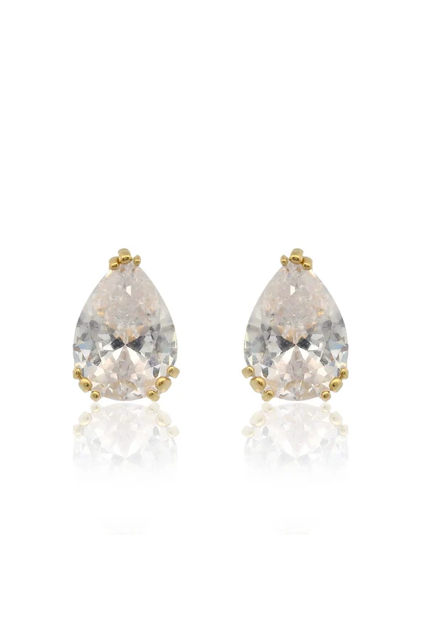 GEORGINI Elegant Essentials 7mm Pear Cut Hidden Halo Stud