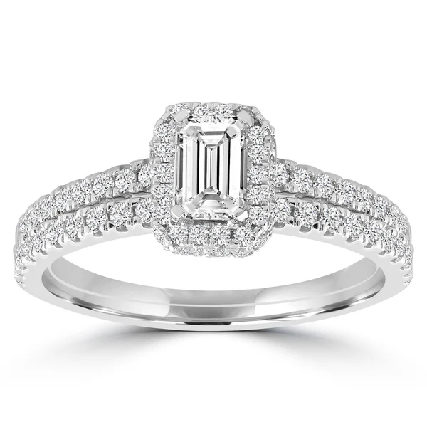 Diamond Ring with 1.00ct Diamonds in 18K White Gold