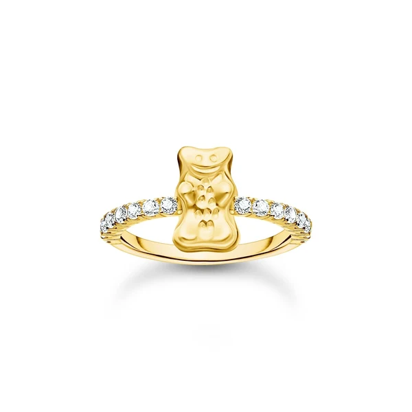 THOMAS SABO Ring with Gold HARIBO goldbear and zirconia