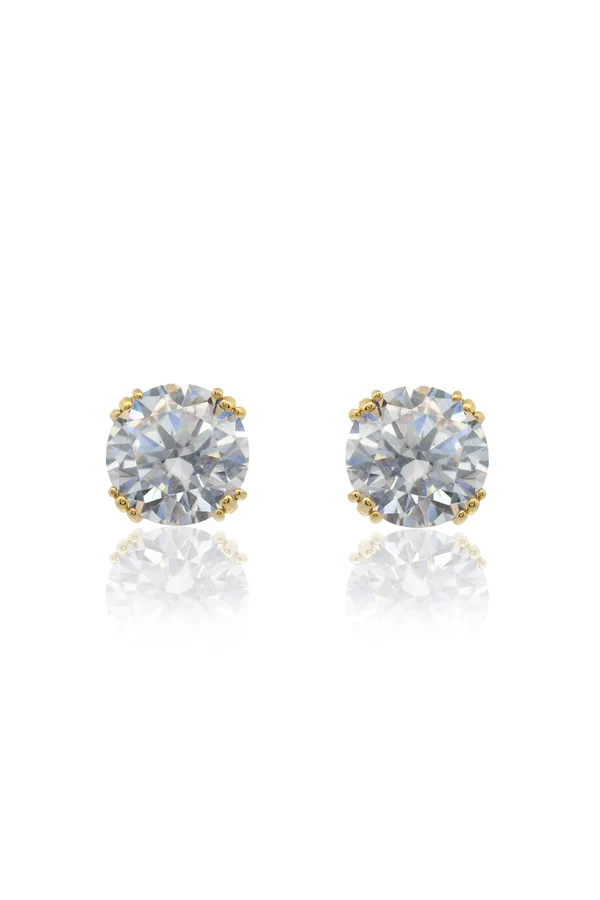 GEORGINI Elegant Essentials 6.5mm Round Hidden Halo Stud