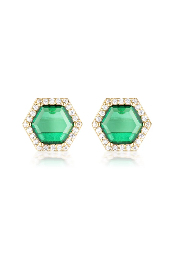 GEORGINI Hexagon Earrings