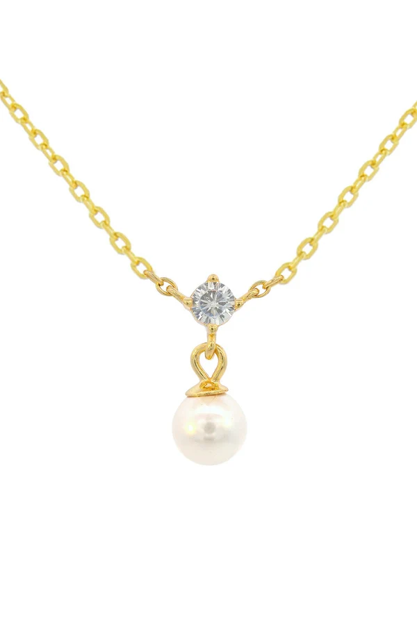 GEORGINI Adagio Touch Of Sparkle Pearl Necklace