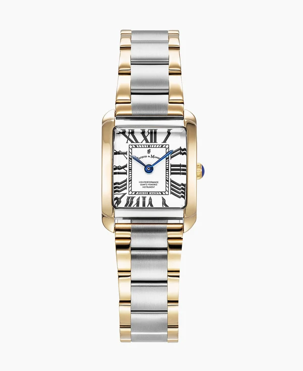 Jacques du Manoir Emily 22x19mm Two-hands Two-tone White dial Stainless steel swiss watch