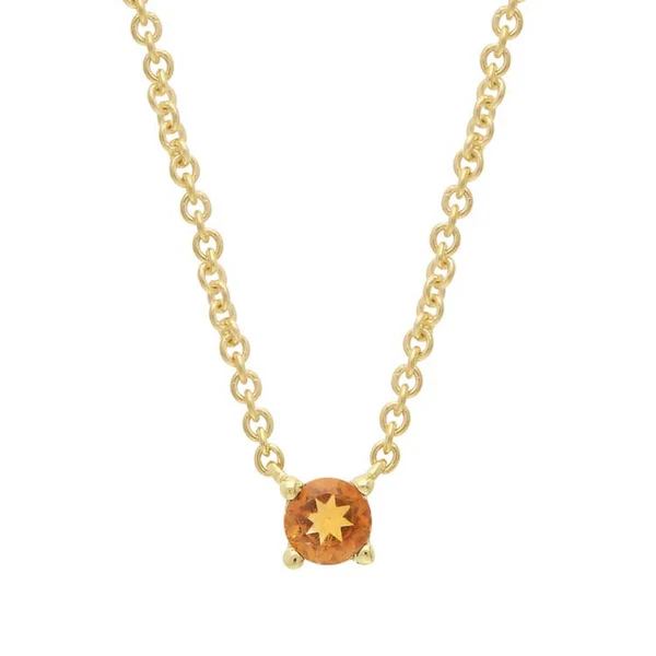 Citrine Necklace 40-45cm in 9K Yellow Gold
