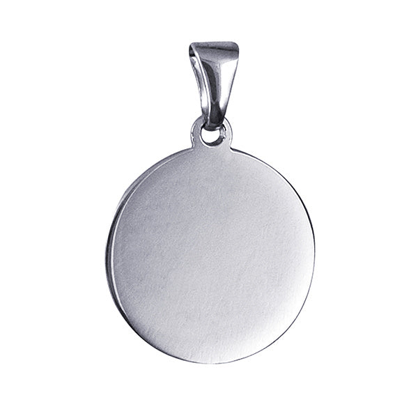 14mm Round Engravable with Cut Out Heart Charm