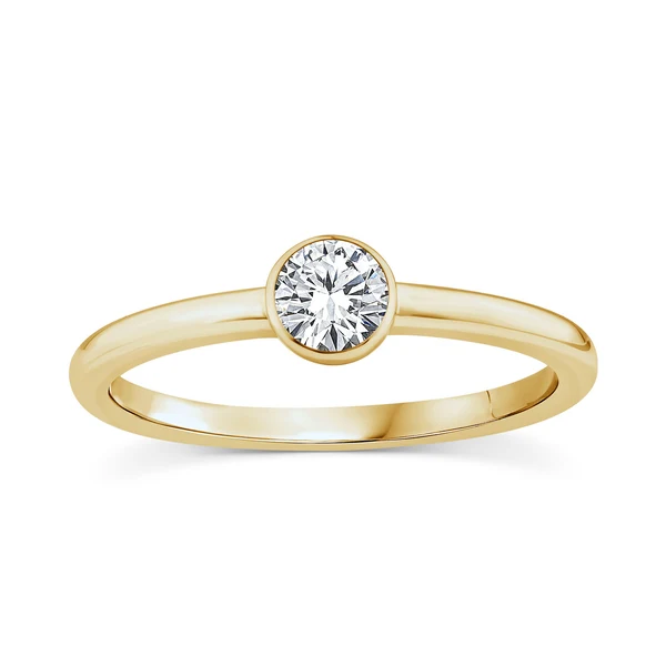 0.25ct Lab Grown Diamond Ring in 9K Yellow Gold