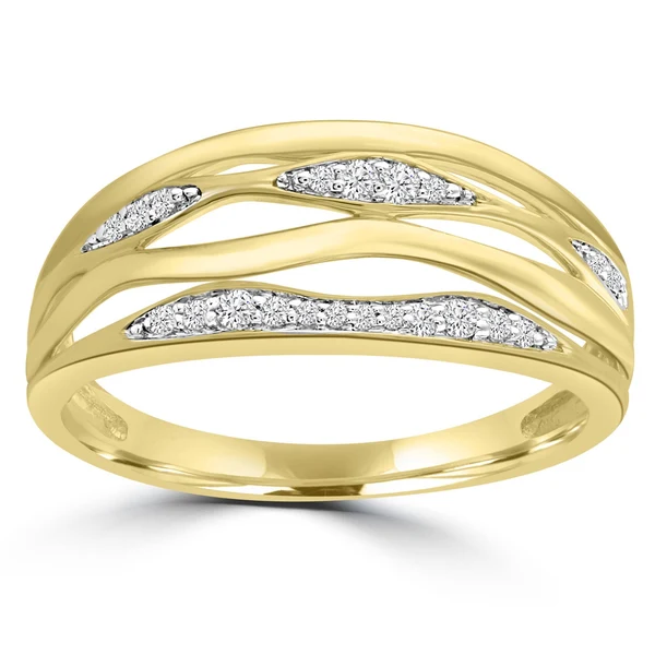 Diamond Ring with 0.12ct Diamonds in 9K Yellow Gold