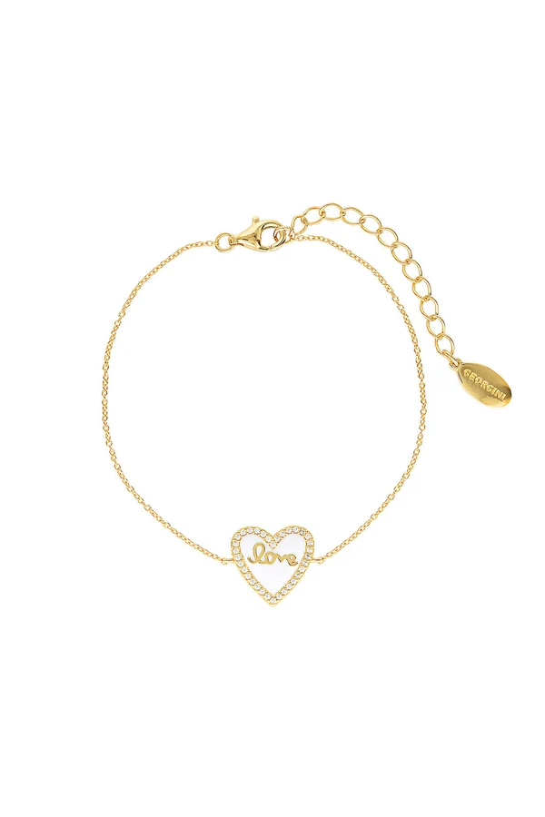 GEORGINI Reflection Enamel Love Heart Bracelet