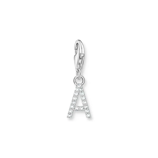 Thomas Sabo Initial Charm Pendant — A, Sterling silver
