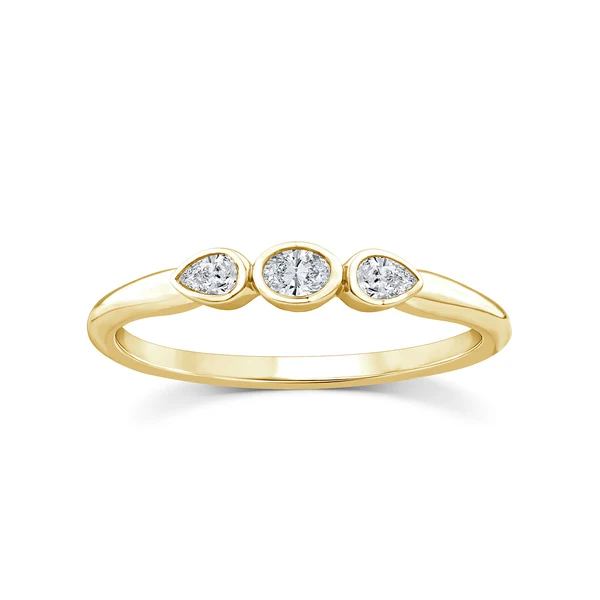 0.12ct Lab Grown Diamond Ring in 9K Yellow Gold