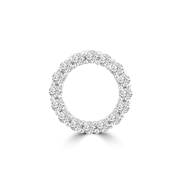 Natural Diamond Pendant with 0.10ct Diamonds in 9K White Gold - PF-6111-W