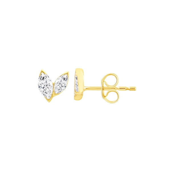 0.32ct Lab Grown Diamond Stud Earrings in 9K Yellow Gold