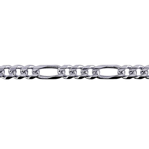 Bevelled Figaro Diamond Cut Chain 5.40mm