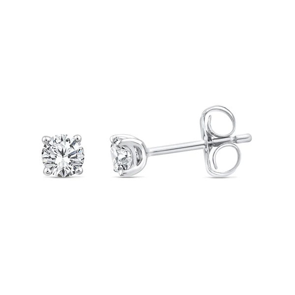 0.10ct Lab Grown Diamond Stud Earrings in 9K White Gold