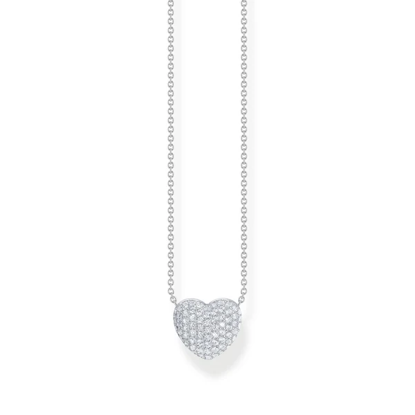 THOMAS SABO Necklace with heart pendant and white zirconia