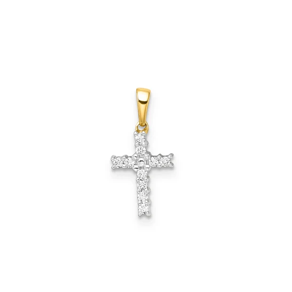 0.10ct Lab Grown Diamond Pendant in 9K Yellow Gold