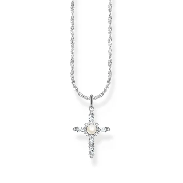 THOMAS SABO Romance Necklace with white cross pendant