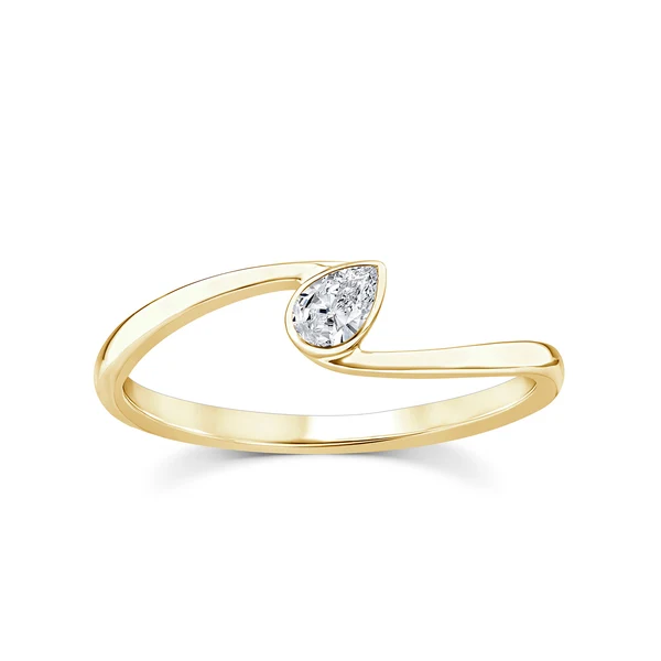 0.12ct Lab Grown Diamond Ring in 9K Yellow Gold