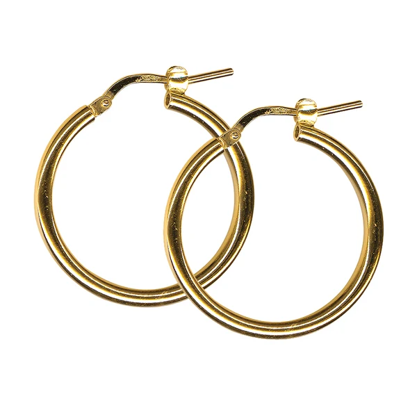 2mm Italian Plain Hoop Earrings