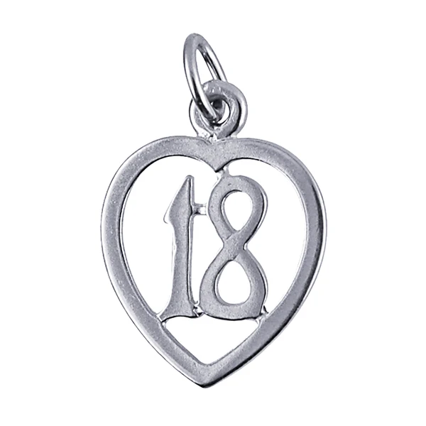 18 in Heart Charm