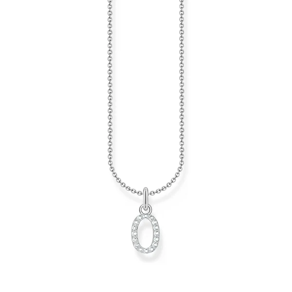 Thomas Sabo Letter Pendant Necklace — O, Sterling silver