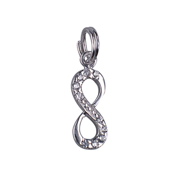 Cz Infinity Symbol Charm