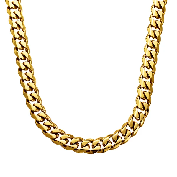 Bevelled Curb Diamond Cut Chain 9.0mm